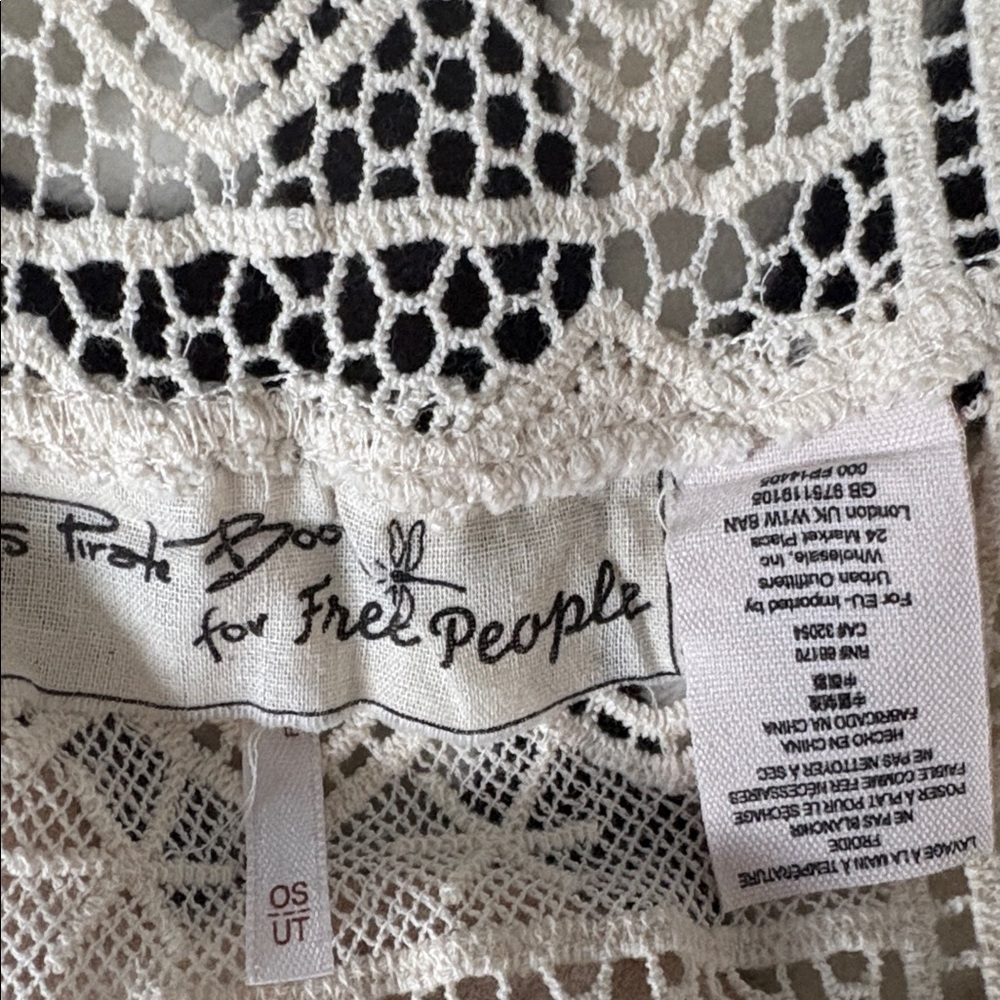 Free People Ivory Crochet Knit Cardigan - Picture 4 of 6